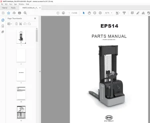 BYD Forklift EPS14 PARTS MANUAL EPS142016001 - PDF DOWNLOAD
