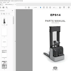 BYD Forklift EPS14 PARTS MANUAL EPS142016001 PDF