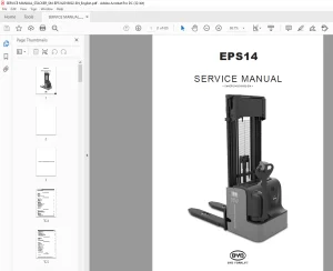 BYD Forklift EPS14 SERVICE MANUAL EPS142016002 - PDF DOWNLOAD