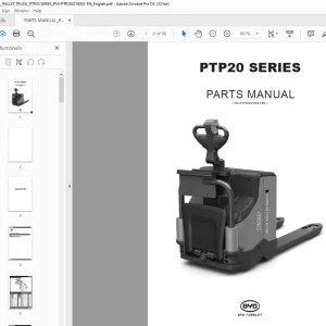 BYD Forklift PTP20 SERIES PARTS MANUAL PTP202016003 PDF