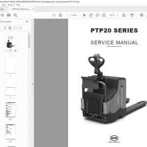BYD Forklift PTP20 SERIES SERVICE MANUAL PTP202016001 - PDF DOWNLOAD