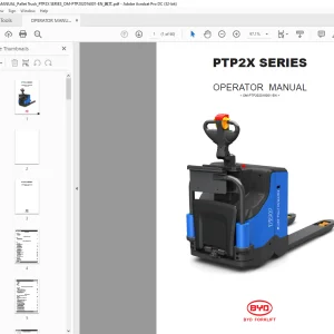 BYD Forklift PTP2X SERIES OPERATOR MANUAL PTP202016001