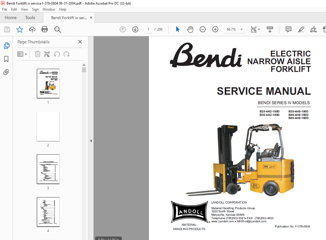 Bendi Forklift IV Series B25-442-180D Electric Narrow Aisle Forklift ...