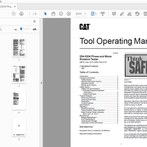 CAT 254-0204 Phase & Motor Rotation Tester Tool Operating Manual - PDF