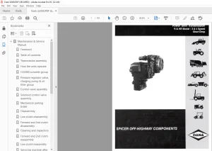 Clark R & HR32000 3 & 4 Powershift Transmission Maintenance & Service Manual