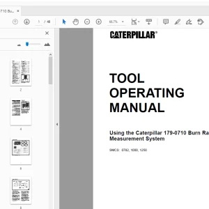 Caterpillar 179-0710 Burn Rate Fuel Flow Measurement System Tool Operating Manual - PDF