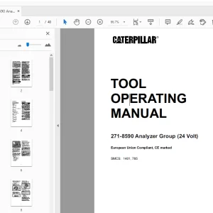 Caterpillar 271-8590 Analyzer Group (24 Volt) Tool Operating Manual - PDF