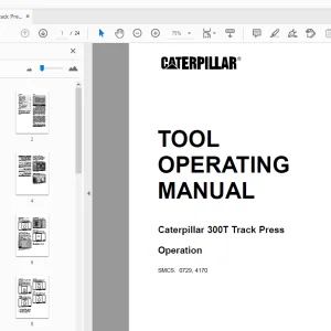 Caterpillar 300T Track Press Tool Operation Manual - PDF DOWNLOAD