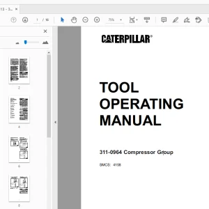 Caterpillar 311-0964 Compressor Group Tool Operating Manual - PDF