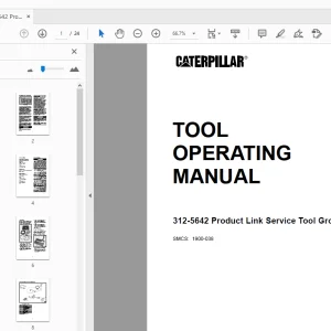 Caterpillar 312-5642 Product Link Service Tool Group Tool Operating Manual - PDF