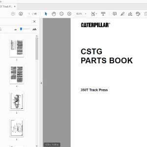 Caterpillar 350T Track Press CSTG Parts Manual - PDF