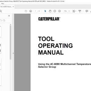 Caterpillar 4C-6090 Multichannel Temperature Selector Group Tool Operating Manual