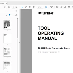 Caterpillar 4C-6500 Digital Thermometer Group Tool Operating Manual - PDF