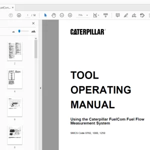 Caterpillar FuelCom Fuel Flow Measurement System Tool Operating Manual - PDF