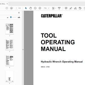 Caterpillar Hydraulic Wrench Tool Operating Manual - PDF DOWNLOAD