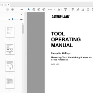 Caterpillar Material Application & Dash Size Cross Reference Tool Operating Manual - PDF