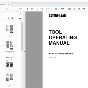 Caterpillar Roller Assembly Machine Tool Operating Manual - PDF