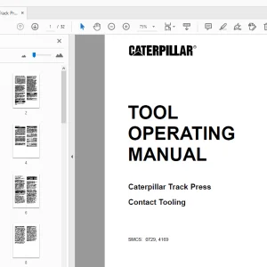Caterpillar Track Press Contact Tool Operating Manual - PDF