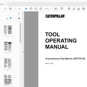 Caterpillar Transmission Test Bench (CPCTF-02) Tool Operation Manual - PDF