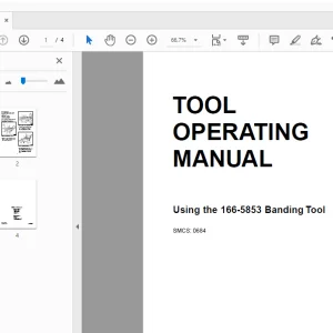 Caterpillar 166-5853 Banding Tool Operating Manual - PDF DOWNLOAD
