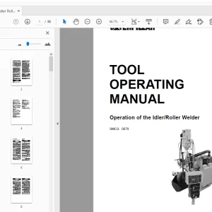 Caterpillar Idler/Roller Welder Tool Operating Manual - PDF