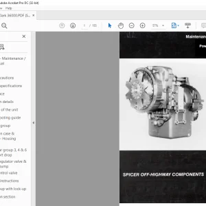 Clark 36000 Powershift Transmission Maintenance Service Manual - PDF DOWNLOAD