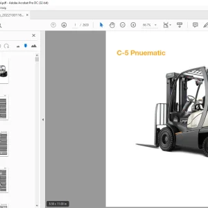 Crown Forklift C-5 Engine Diesel Pneumatic Parts Manual - PDF DOWNLOAD