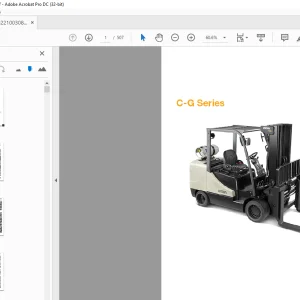 Crown Forklift C-G Series Parts Manual   - PDF DOWNLOAD
