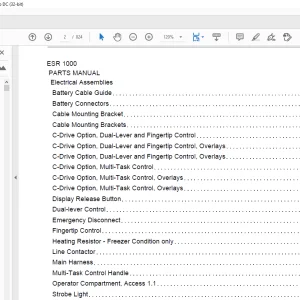 Crown Forklift ESR 1000 Parts Manual - PDF DOWNLOAD