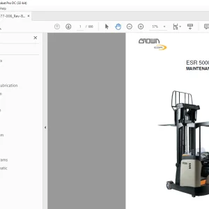 Crown Forklift ESR 5000 SERIES MAINTENANCE MANUAL - PDF DOWNLOAD