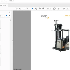 Crown Forklift ESR 5200 Series Parts Manual  - PDF DOWNLOAD
