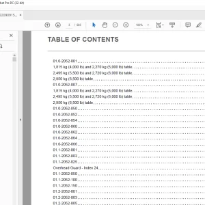 Crown Forklift FC 5200 Series Parts Manual - PDF DOWNLOAD