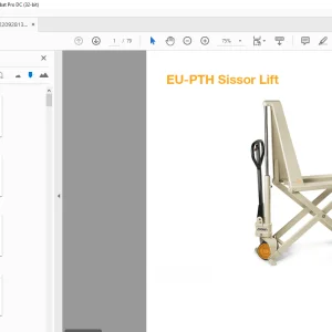 Crown Forklift PTH50 Scissors Lift Parts Manual - PDF DOWNLOAD