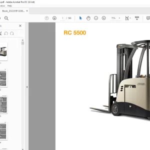 Crown Forklift RC 5500 Parts Manual - PDF DOWNLOAD