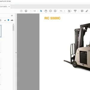 Crown Forklift RC 5500C Parts Manual  - PDF DOWNLOAD