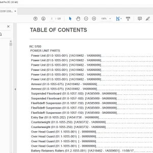 Crown Forklift RC 5700 Parts Manual - PDF DOWNLOAD