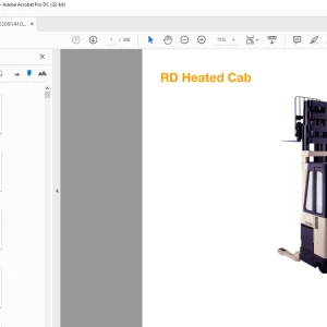 Crown Forklift RD Heated Cab Parts Manual  - PDF DOWNLOAD