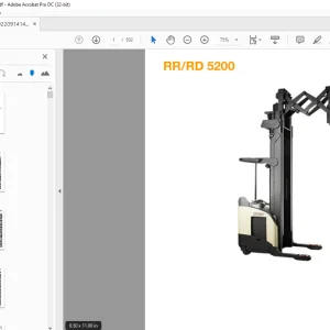 Crown Forklift RR/RD 5200 Parts Manual  - PDF DOWNLOAD