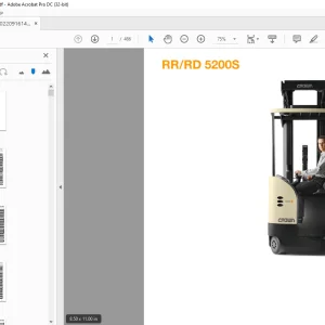 Crown Forklift RR/RD 5200S Parts Manual - PDF DOWNLOAD