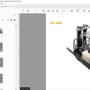 Crown Forklift SC 4500 Parts Manual -  PDF DOWNLOAD