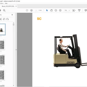Crown Forklift SC Parts Manual - PDF DOWNLOAD
