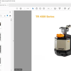Crown Forklift TR 4500 Series Parts Manual - PDF DOWNLOAD