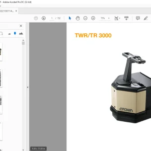 Crown Forklift TWR/TR 3000 Parts Manual - PDF DOWNLOAD