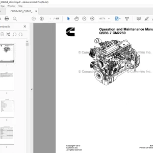 Cummins Engine QSB6.7 CM2250 Operation & Maintenance Manual PDF