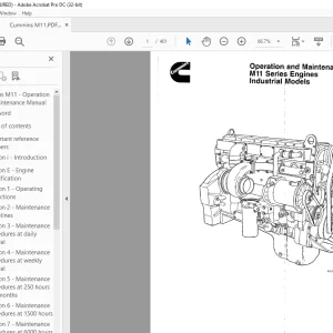 Cummins M11 Series Engine Operation and Maintenance Manual PDF