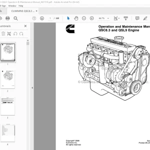 Cummins QSC8.3 & QSL9 Engine Operation & Maintenance Manual PDF