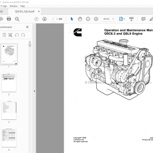Cummins QSC8.3 & QSL9 Engine Operation & Maintenance Manual 4021518 PDF