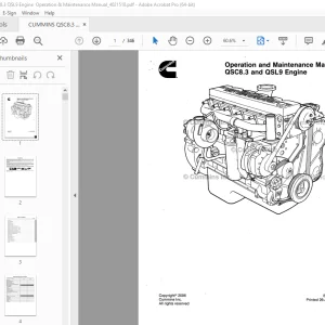 Cummins QSC8.3 & QSL9 Engine Operation & Maintenance Manual 4021518 PDF