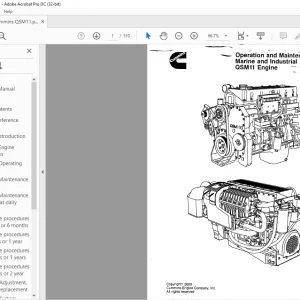 Cummins QSM 11 Engine Marine and Industrial Operation + Parts Manual PDF