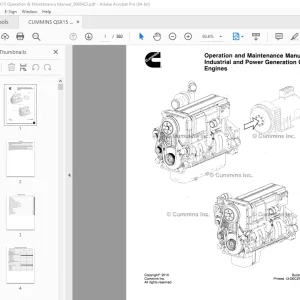 Cummins QSX15 Engine Operation & Maintenance Manual 3666423 PDF